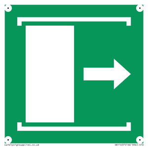 E033 safe condition door slides right to open